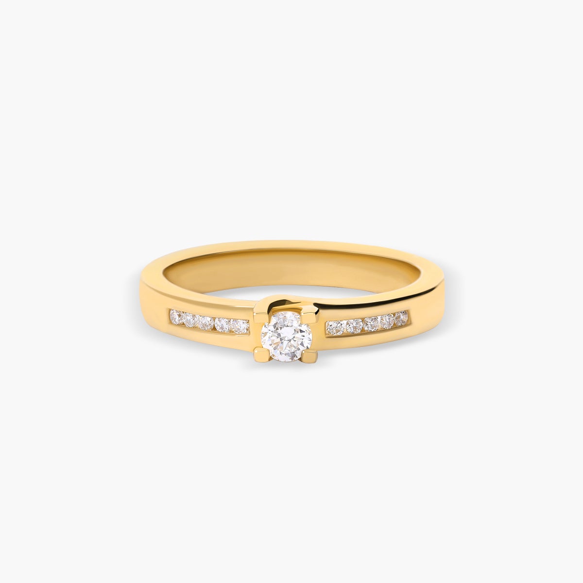 Anillo de oro 18K diamante natural 0.25 ct. COMET