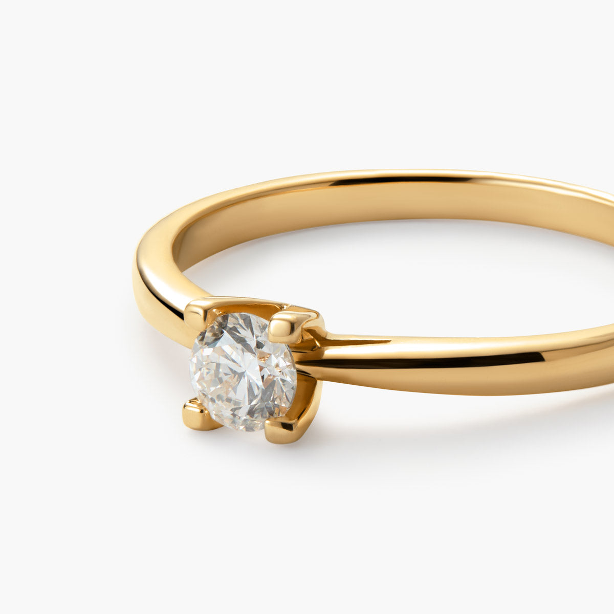 Anillo de oro 18K diamante natural 0.25 ct. SUN