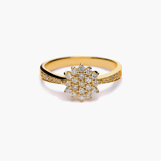 Anillo diamante natural 0.36 ct. oro 18 quilates