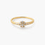 Anillo de oro 18K diamante natural 0.168 ct.
