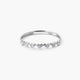 Anillo de oro blanco 18K diamante natural 0.07 ct.