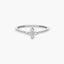 Anillo de oro blanco 18K diamante natural 0.102 ct.