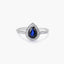 Anillo de oro blanco 18K diamante natural 0.19 ct. IMPERIAL TEAR