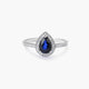 Anillo de oro blanco 18K diamante natural 0.19 ct. IMPERIAL TEAR