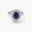 Anillo de oro blanco 18K diamante natural 0.43 ct. IMPERIAL SAPPHIRE