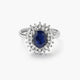 Anillo de oro blanco 18K diamante natural 0.43 ct. IMPERIAL SAPPHIRE