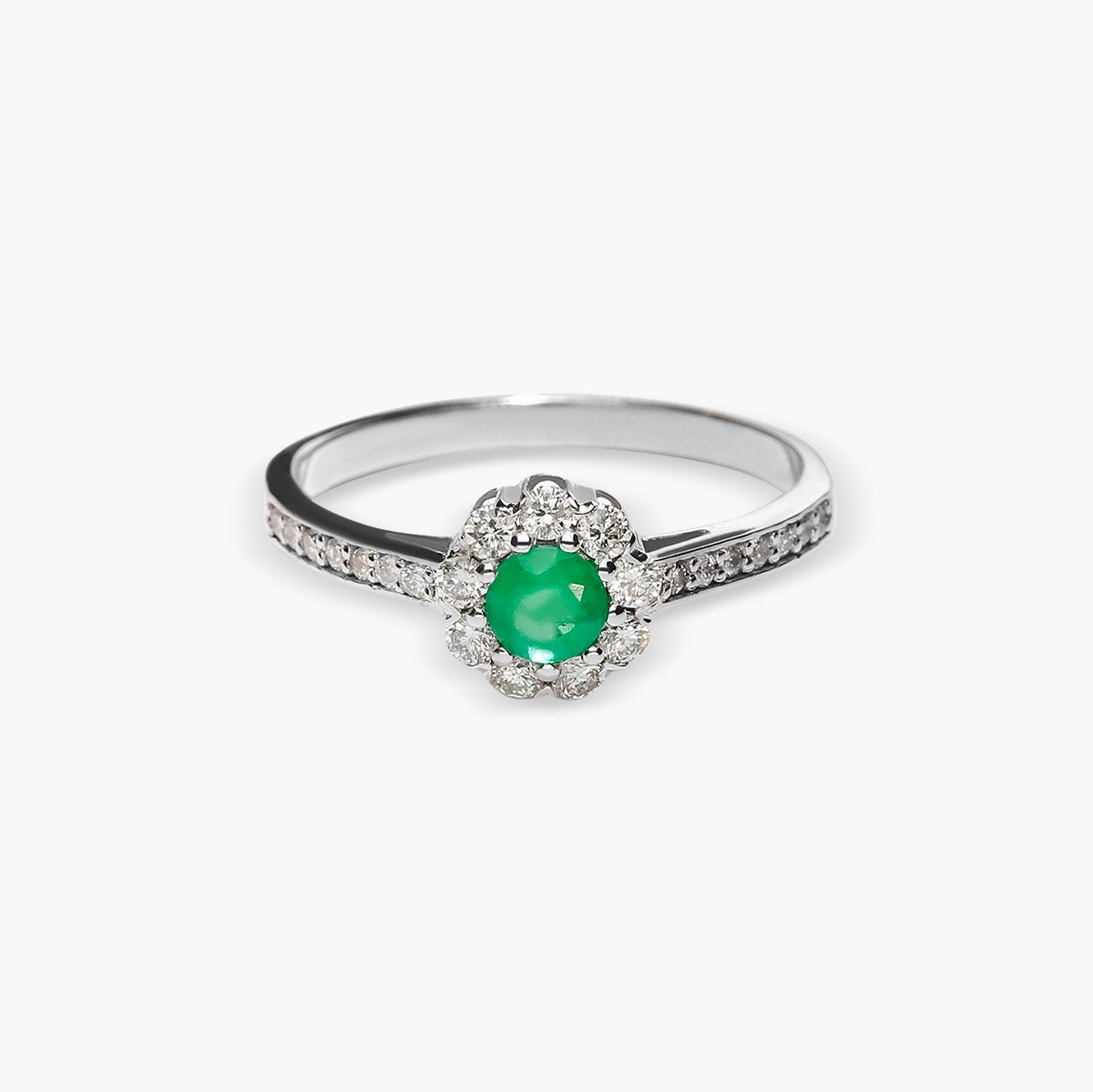 Anillo de oro blanco 18K diamante natural 0.3 ct. FOREST