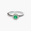 Anillo de oro blanco 18K diamante natural 0.3 ct. FOREST