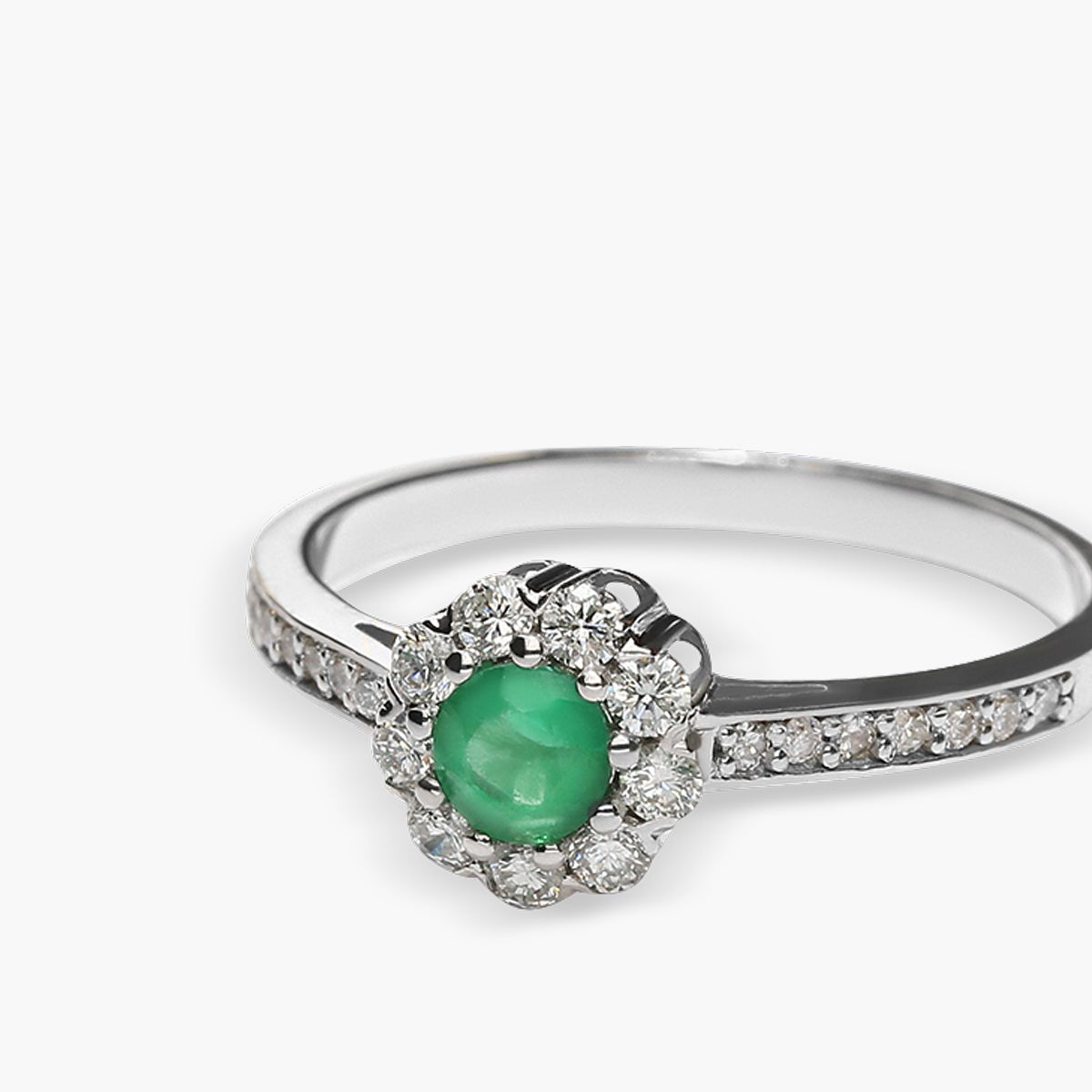Anillo de oro blanco 18K diamante natural 0.3 ct. FOREST