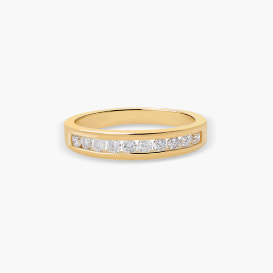 Anillo de oro 18K diamante natural 0.4 ct. METEOROIDS