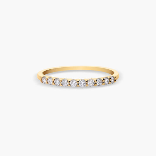 Anillo de oro 18K diamante natural 0.23 ct. STARS