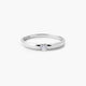 Anillo de oro blanco 18K diamante natural 0.1 ct.