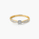 Anillo de oro 18K diamante natural 0.1 ct. COMET
