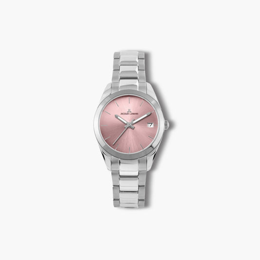 Reloj Jacques Lemans 1-1878D acero esfera rosa