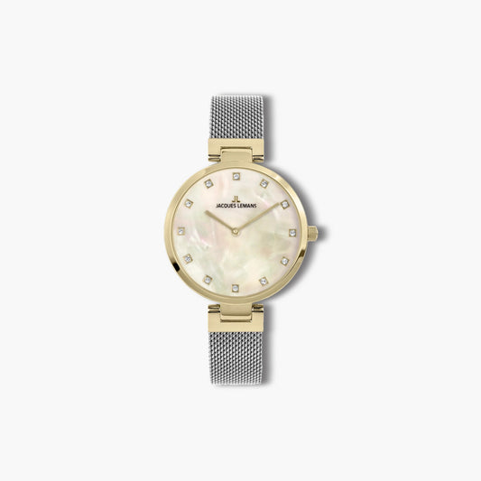 Reloj Jacques Lemans Milano 1-2001L acero bicolor esfera nácar