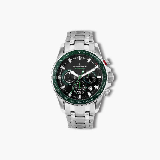 Reloj Jacques Lemans Liverpool 1-2099F acero esfera verde
