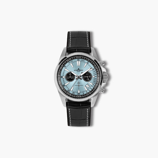 Reloj Jacques Lemans Liverpool 1-2117R cronógrafo piel negra esfera azul