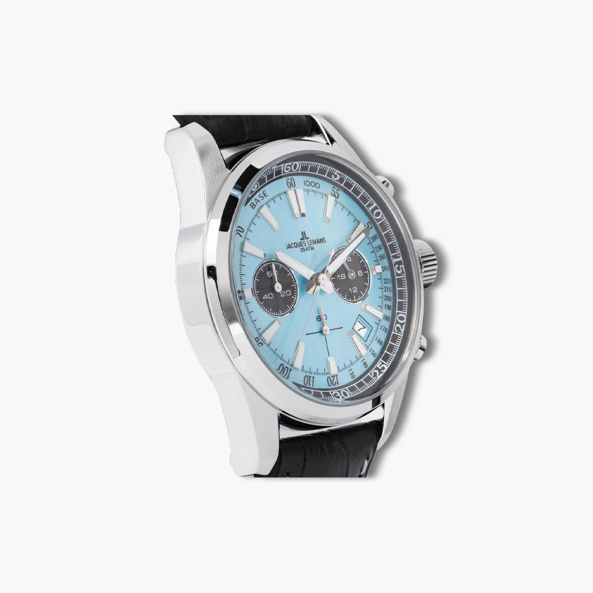 Reloj Jacques Lemans Liverpool 1-2117R cronógrafo piel negra esfera azul