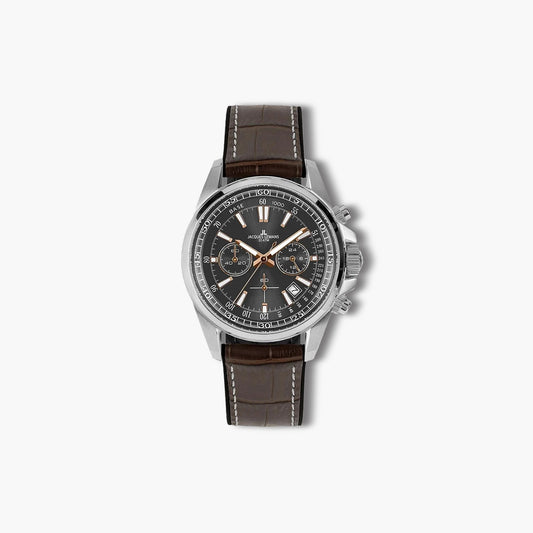 Reloj Jacques Lemans Liverpool 1-2117W cronógrafo piel marrón esfera gris