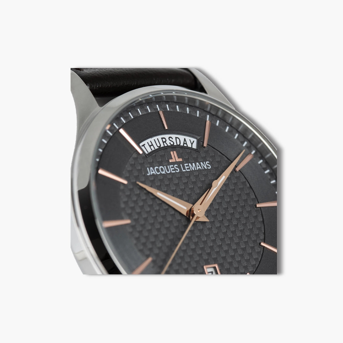 Reloj Jacques Lemans London 1-2193D cronógrafo piel marrón esfera gris