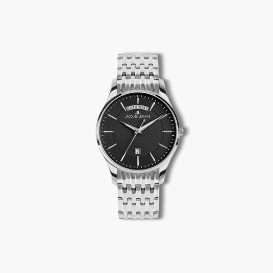 Reloj Jacques Lemans London 1-2193F acero esfera negra