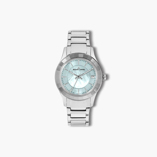 Reloj Jacques Lemans Venice 1-2194C acero esfera nácar y azul