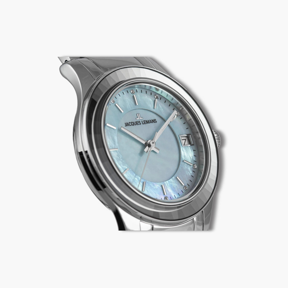 Reloj Jacques Lemans Venice 1-2194C acero esfera nácar y azul