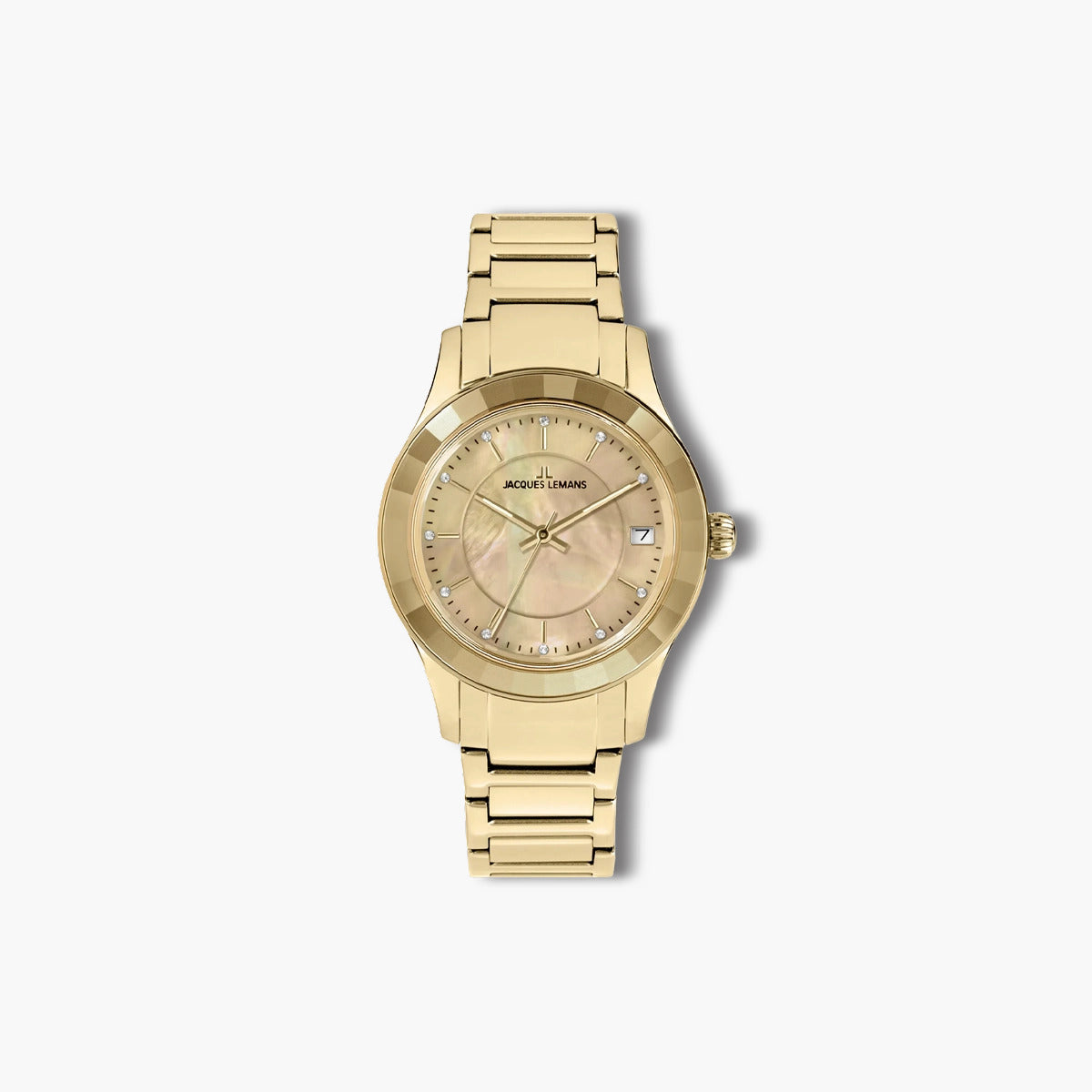 Jacques Lemans Venice 1-2194G gold-tone steel zirconia Watch
