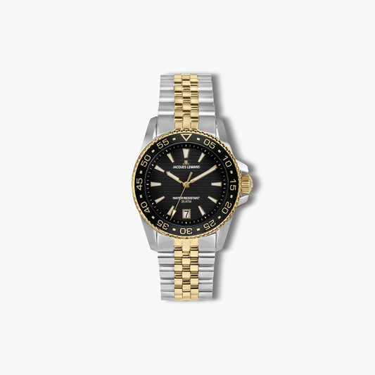 Reloj Jacques Lemans Liverpool 1-2205N acero bicolor esfera negra