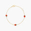 Pulsera de oro 18K mariquitas para bebé 11-13 cm
