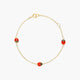 Pulsera de oro 18K mariquitas para bebé 11-13 cm