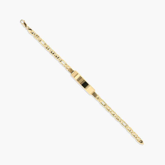 Pulsera esclava de oro 18K con cadena perdiz 21 cm