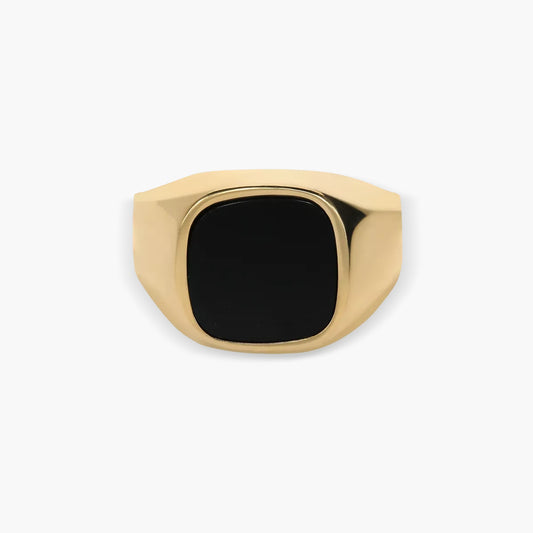 Sello hombre de oro 18K ónix