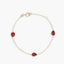 Pulsera infantil de oro 18K mariquitas 13-15 cm