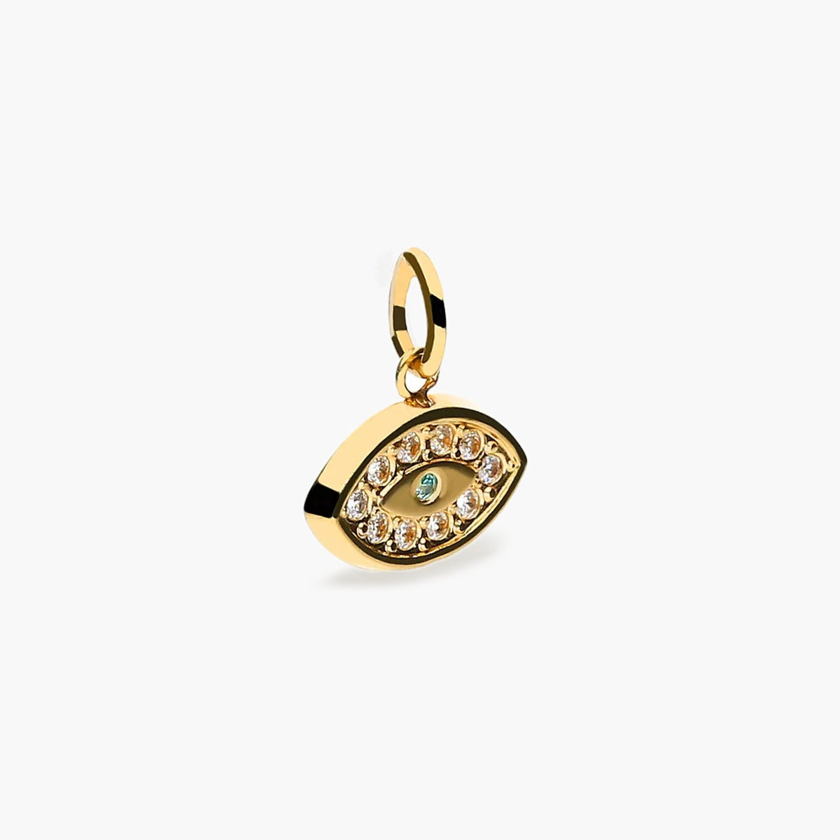 Colgante ojo de la suerte de oro 18K 4 mm