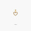 Colgante corazón de oro 18K circonita 10 mm