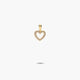 Colgante corazón de oro 18K circonita 10 mm