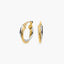 Pendientes de aro doble tubo de oro bicolor 18K 15 mm