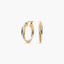 Pendientes de aro doble tubo de oro bicolor 18K 20 mm