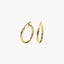 Pendientes de aro dibujo triángulo de oro 18K 20 mm