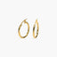 Pendientes de aro dibujo triángulo de oro 18K 25 mm