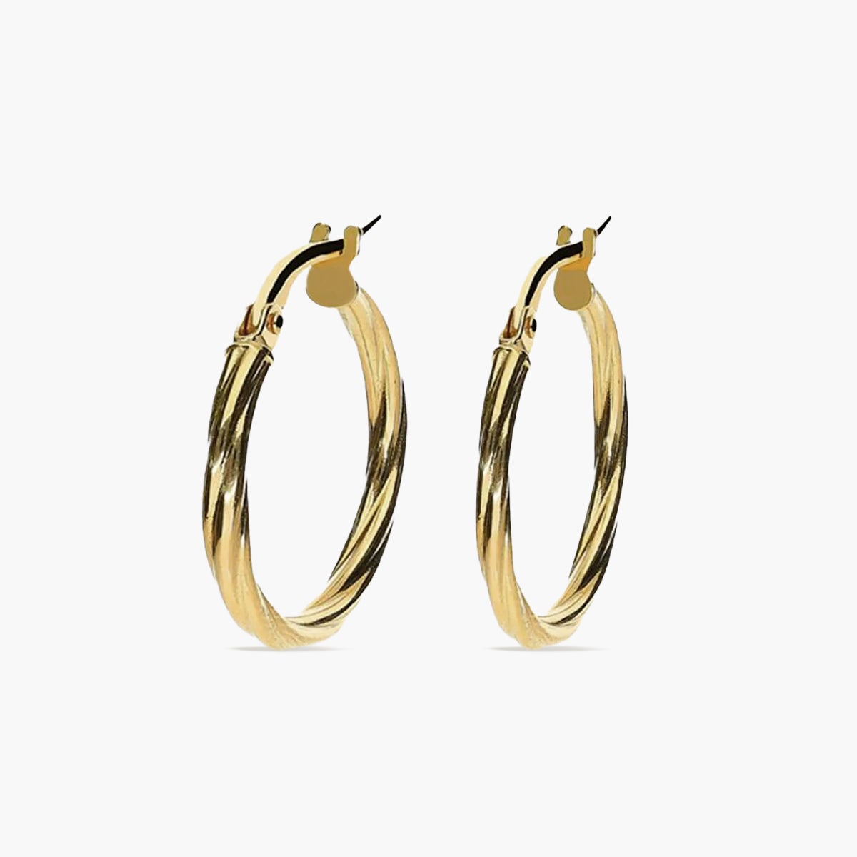 Pendientes de aro de oro 18K 25 mm TWIST