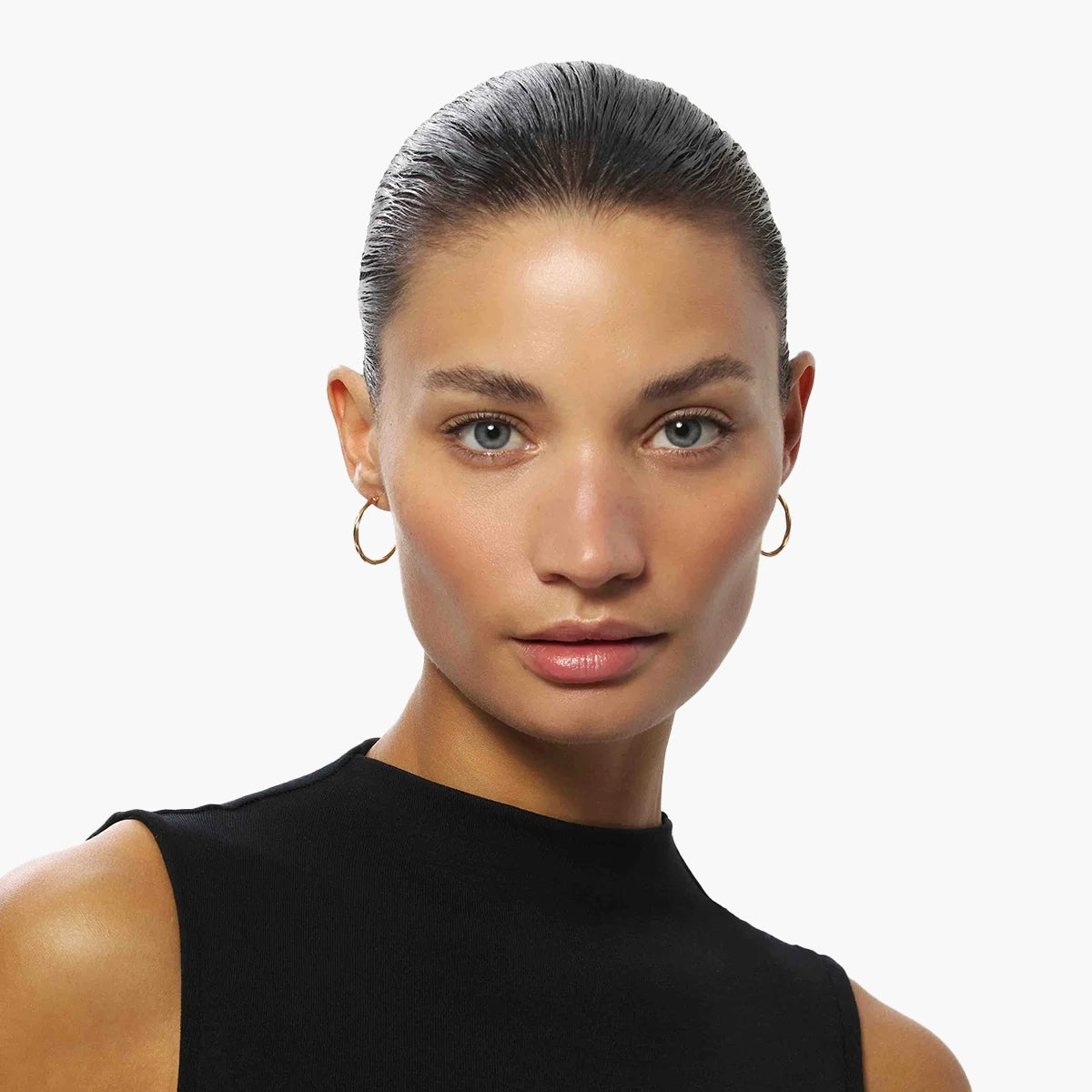 Pendientes de aro de oro 18K 25 mm TWIST