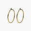 Pendientes de aro dibujo rombo de oro 18K 25 mm