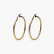 Pendientes de aro dibujo rombo de oro 18K 25 mm