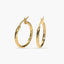 Pendientes de aro dibujo triángulo de oro 18K 30 mm