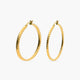 Pendientes de aro cuadrados de oro 18K 30 mm