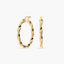 Pendientes de aro oro dibujo diamantado 18K 30 mm