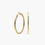 Pendientes de aro dibujo triángulo de oro 18K 40 mm
