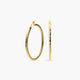 Pendientes de aro dibujo triángulo de oro 18K 40 mm